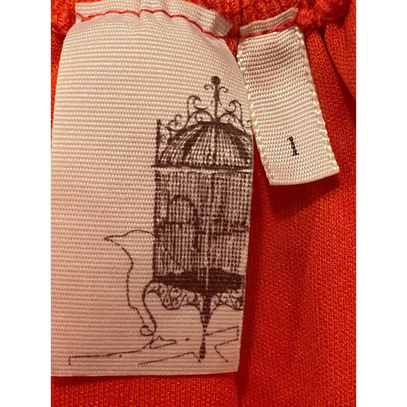 Anthropologie Dress‎ Francesca's Bird Cage Casual Coral Lace Eyelet Sundress - Picture 5 of 8